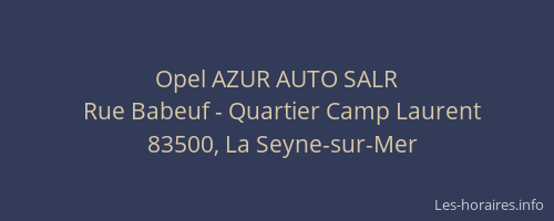 Opel AZUR AUTO SALR
