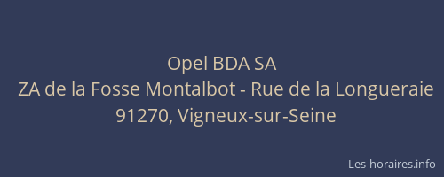 Opel BDA SA