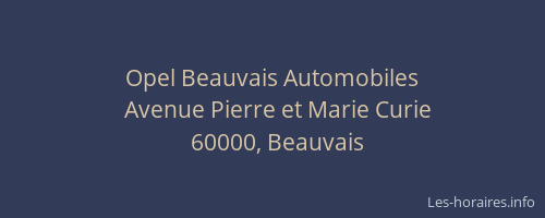 Opel Beauvais Automobiles