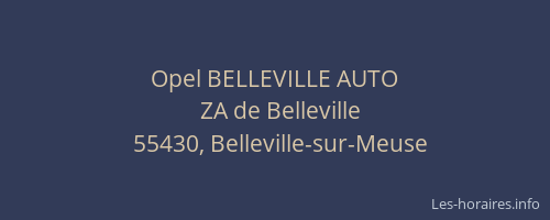 Opel BELLEVILLE AUTO