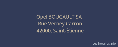 Opel BOUGAULT SA