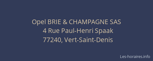 Opel BRIE & CHAMPAGNE SAS