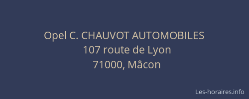 Opel C. CHAUVOT AUTOMOBILES