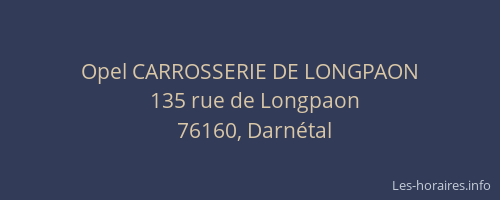 Opel CARROSSERIE DE LONGPAON