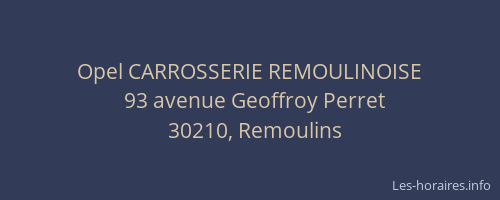 Opel CARROSSERIE REMOULINOISE