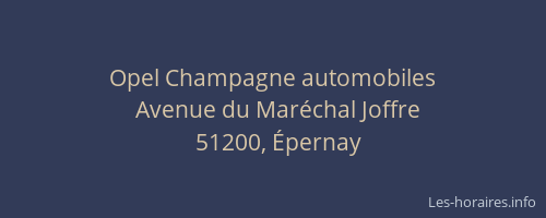 Opel Champagne automobiles