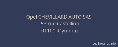 Opel CHEVILLARD AUTO SAS