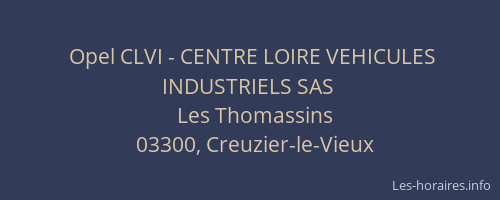 Opel CLVI - CENTRE LOIRE VEHICULES INDUSTRIELS SAS