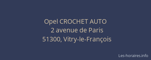 Opel CROCHET AUTO