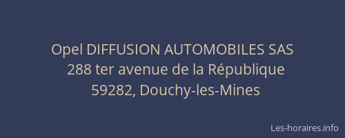 Opel DIFFUSION AUTOMOBILES SAS
