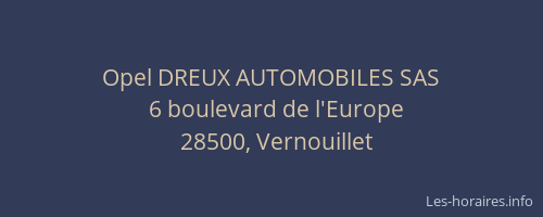 Opel DREUX AUTOMOBILES SAS