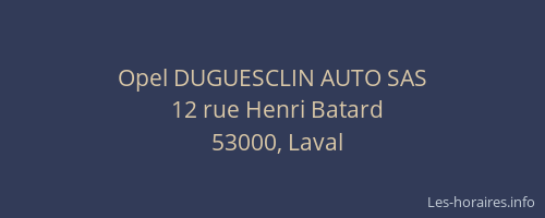 Opel DUGUESCLIN AUTO SAS