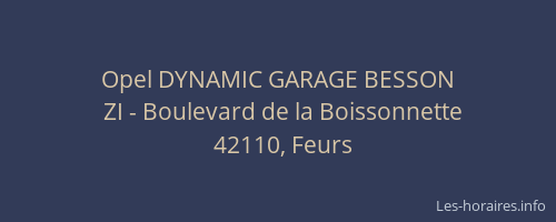 Opel DYNAMIC GARAGE BESSON
