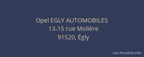 Opel EGLY AUTOMOBILES