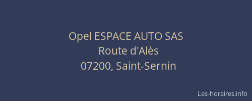 Opel ESPACE AUTO SAS
