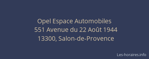 Opel Espace Automobiles