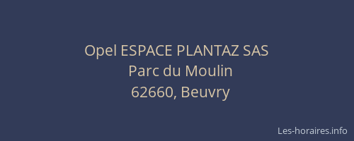Opel ESPACE PLANTAZ SAS