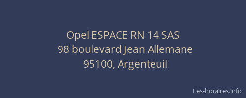 Opel ESPACE RN 14 SAS