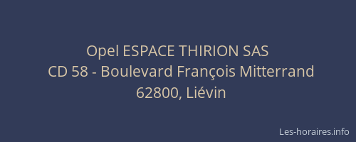 Opel ESPACE THIRION SAS
