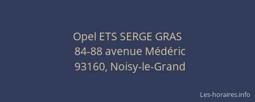 Opel ETS SERGE GRAS