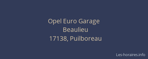 Opel Euro Garage