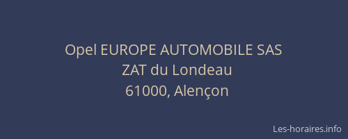 Opel EUROPE AUTOMOBILE SAS