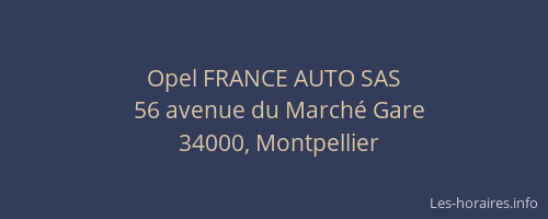 Opel FRANCE AUTO SAS
