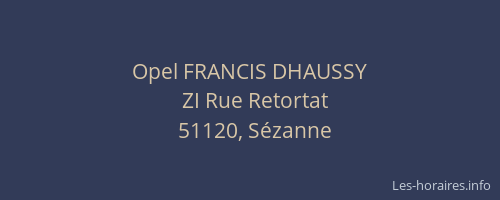 Opel FRANCIS DHAUSSY