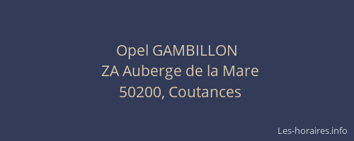 Opel GAMBILLON
