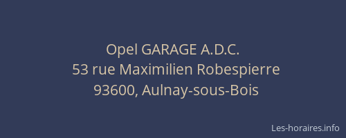 Opel GARAGE A.D.C.
