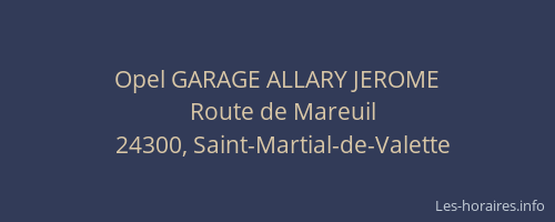 Opel GARAGE ALLARY JEROME