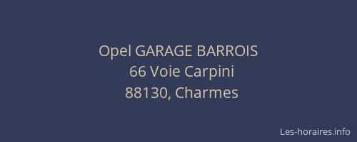 Opel GARAGE BARROIS