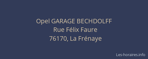 Opel GARAGE BECHDOLFF