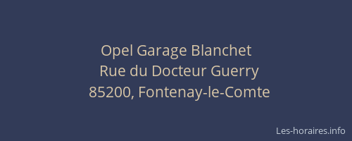 Opel Garage Blanchet