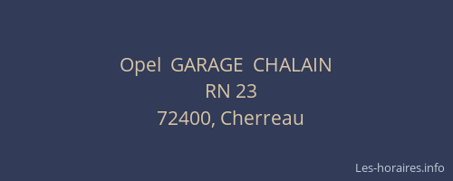 Opel  GARAGE  CHALAIN