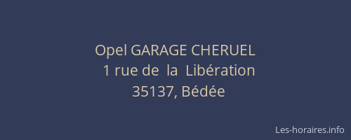 Opel GARAGE CHERUEL