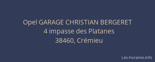 Opel GARAGE CHRISTIAN BERGERET