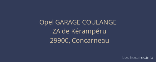 Opel GARAGE COULANGE