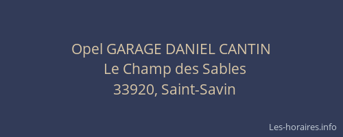 Opel GARAGE DANIEL CANTIN