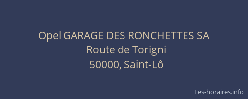 Opel GARAGE DES RONCHETTES SA