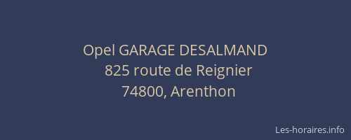 Opel GARAGE DESALMAND