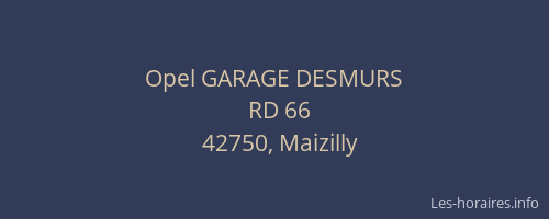Opel GARAGE DESMURS