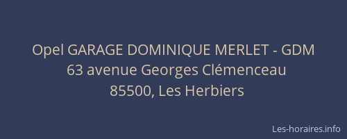 Opel GARAGE DOMINIQUE MERLET - GDM