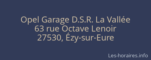 Opel Garage D.S.R. La Vallée