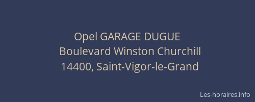 Opel GARAGE DUGUE
