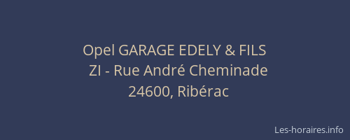 Opel GARAGE EDELY & FILS