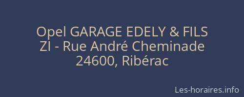 Opel GARAGE EDELY & FILS