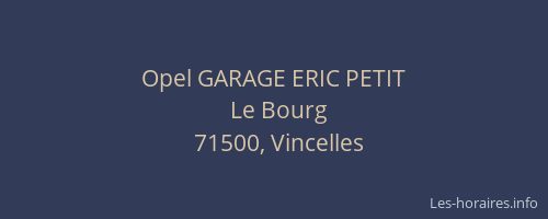 Opel GARAGE ERIC PETIT