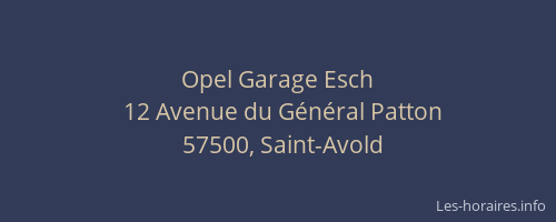 Opel Garage Esch