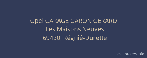 Opel GARAGE GARON GERARD